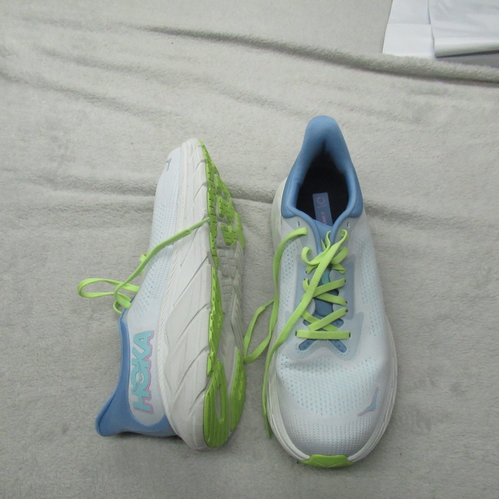 Hoka One One Women 11B Running Shoes White Arahi 7 Gym Light Lace Up Sneakers